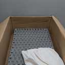 OIAHOMY Storage Basket with Lid, 42.3 Gallon (160L) Blanket Basket with Removable Liner Bag, Synthetic Wicker Hamper with Handle, Foldable, Hamper for Living Room, Grey