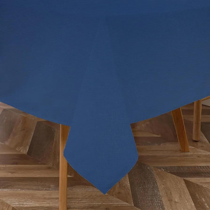 Majestic Giftware PVC Faux Leather Rectangle Tablecloths | (TCE23-54144) Royal Blue Waterproof & Spill Proof Dining Table Cover | Decorative Washable Tablecloth for Home, Kitchen, Party (54 x 144)