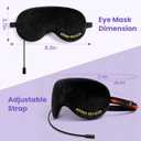 Aroma Season Heated Eye Mask, Warm Eye Compress for Dry Eyes MGD Stye Blephartitis Sinus Migraine, Graphene Heating Element with Natural Lavender Pack (Black)
