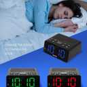Digital Alarm Clock Radio with AM/FM Radio, Multi-Colors 1.4 LED Digits, Preset, Sleep Timer and Clear Display with Dimmer for Bedroom Bedside, Battery/Plug-in Powered