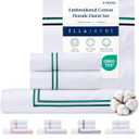Ella Jayne Duvet Cover (3 Pcs), 100% Cotton Percale, King/Cal King, Soft Breathable & Lightweight Including Duvet Cover (1 Piece) 106 x 90 Inches with 2 Pillow Shams (Dark Green Design)