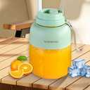 WISEBOND Portable Smoothie Blender for Shakes & Smoothies 43oz 1300ML large Capacity Cordless Juicer Cup Sharp Blades Powerful Blending Juice Vegetable Crush Small Ice for Kitchen Gym Outdoor (Green)