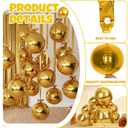 2 x Gold Round Balloons, 12Pcs Metallic Gold Foil for Graduation Prom Wedding, 22" x3, 18" x2, 15" x2, 10" x5