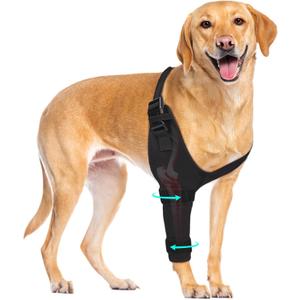 Dog Elbow Brace Sleeve, Breathable and Adjustable Front Leg Support Brace for Arthritis, Hygroma, Pressure Sores, and Calluses, Soft Wrap for Lick Prevention and Injury Recovery, Right Mediu