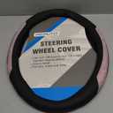 PIC AUTO Steering Wheel Cover, Pink Sparkly Crystal Bling Glitter with Leather, Universal Fit 14.5"-15.5" Car Steering Wheels for Girls & Women, Anti-Slip Wheels Cover for Cars, Trucks, Van, SUVs