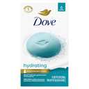 Dove Beauty Bar 6 Pack Hydrating with Glacial water & Avocado oil Cleanses & Hydrates 3.75 Oz