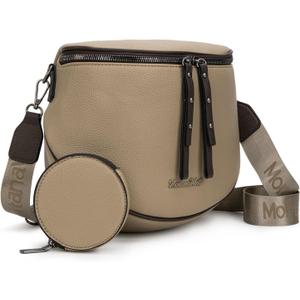 Montana West Large Crossbody Bags for Women Bum Bag Sling Purse with Adjustable Strap (Large-khaki+coffee) Montana West Large Crossbody Bags for Women Bum Bag Sling Purse with Adjustable Strap (Large-khaki+coffee)