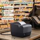 Rongta POS Receipt Printer, 80mm Thermal Printer with USB/Serial/Ethernet and Auto Cutter for Kitchen and Retail Use, Cash Drawer Support for Windows/Mac/Linux (RP327)