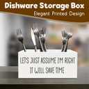 2 x Boss's Day Gifts, Funny Desk Pen Holder Boss Gifts for Women, Let's Just Assume I'm Right Wooden Pen Pencil Holder Organizer for Office Desk Accessories