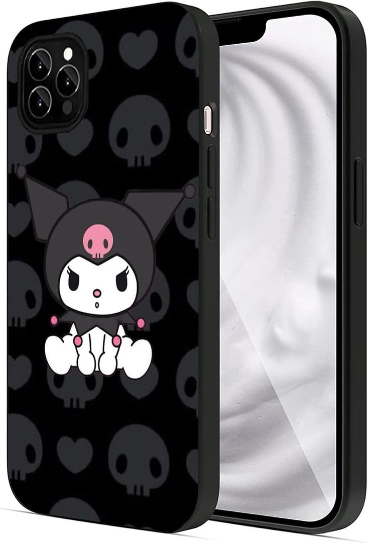 Compatible for iPhone 12 Case, Design Slim Soft TPU Shockproof Cover with Drop Protection(Cute-Cartoon-Kawaii-Kur-om-2)