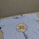 Womens Pickleball Daisy Flower V-Neck T-Shirt, XL