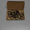 12 Pack Heavy Duty Metal 3.5" S Hooks with Safety Buckle for Hanging Kitchen Utensils/Plants/Pots & Pans/Clothes, Hats (Black)