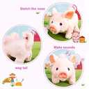 Liberty Imports My Pet Pig, Electronic Plush Piggy Toy Piglet that Walks, Wags Tail, Wiggles Nose, and Makes Oink Sounds for Kids, Boys, Girls