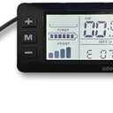 Electric Bike 36V 48V GD01 LCD Display Meter, 5 Pin Waterproof Plug Digital Cycling Computer with Real Time Speed Battery Data Display for 0.9in/22.2mm Handlebar, JN Controller Compatible