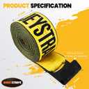 Yellow 4 Inch x 30 FT Heavy Duty Tie Down Straps - High Visibility Flatbed Trailer Straps with Flat Hooks, 6000 lbs Working Load / 18000 lbs Break Strength, 10-Pack for Truck & Cargo Securement