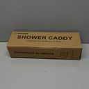 Shower Caddy Hanging - Never Rust Shower Hanging Organizer - Aluminum Over the ShowerHead Caddy with Soap Basket and 6 Hooks for Razor/Sponge (Black)