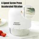 Greek Yogurt Strainer + Yogurt Strainer 4 Pressure Modes - BPA-Free Detachable Yogurt Press for Homemade Thick Yogurt & Cheese (White)
