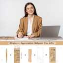 Sayglossy 48 Sets Team Gifts for Employees Coworkers Office Motivational Wood Bamboo Pen with Inspirational Cards for Staff Group Teacher School Nurse Assistant Gifts