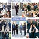 Mens Suit 2 Piece Suits for Men One Button Slim Fit Solid Jacket & Pants Tuxedo Set Business Wedding Party (Blue, L)