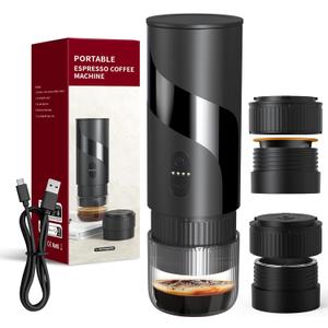 Portable Coffee MachineRechargeable Cafetire Portable de Voyage with USB-C, 20bar, Electric Coffee Maker for Camping & Travel, 3-in-1 Car Coffee Maker, Compatible with Coffee Grounds&Capsules