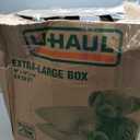 OSP Home Furnishings Annie Contemporary Storage Ottoman with Natural Finish Legs, Rose Fabric