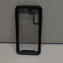 wahhle Compatible with Samsung Galaxy S23 Case, Built in Screen Protector Full Body Shockproof Slim Fit Bumper Protective Phone Cover for Galaxy S23 5G 6.1'' Men Women-Black/Clear