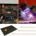 Titanium Thermal Barrier Adhesive Backed Heat Blanket Heat Shield Mat 12'' X 47'' for wall behind grill, fireplace kitchen cabinet 2500 Degrees Fire Pit Mat Fireproof Grill Pad