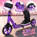 Nattork Scooter for Kids 6+, Teens and Adults- Adjustable Height Folding Kick Scooter with Large Sturdy Wheels for a Smooth Ride, Lightweight, Anti-Shock Suspension for Boys and Girls