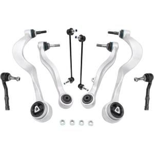 Front Lower Control Arm with Ball Joint Sway Bar Link Outer Tie Rod End Compatible with BMW 525i 2006-2007, 528i 2008-2010, 530i 2006-2007, 535i 2008-2010, 545i 2004-2005, 550i 2006-2010,8Pcs