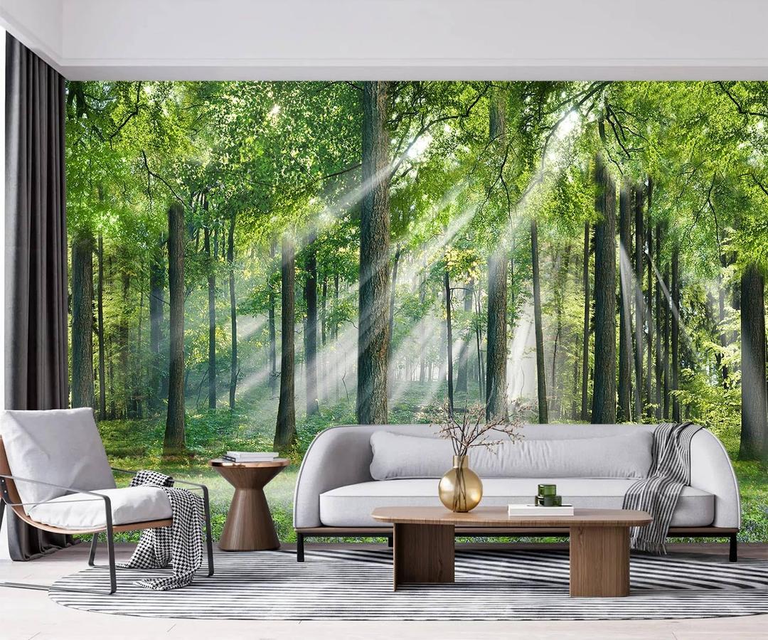 YQWDMX -Sunshine Forest Living Room Wallpaper XT24 M 140" x 91"
