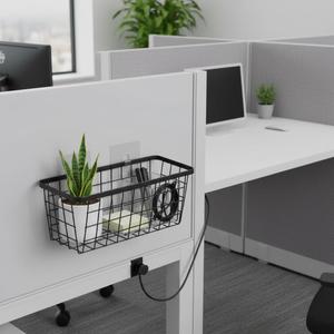 1 Pack Hanging Wall Basket Organizer Over the Cabinet Door Wire Baskets for Organizing -Space-Saving Hanging Baskets for Organizing Wall Mount Storage,No Drilling Adhesive Wall Storage Basket, Black