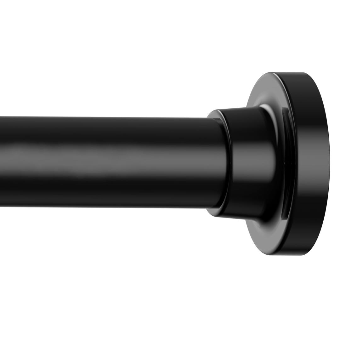 Long Tension Curtain Rod 40-148inch Black Shower Curtain Rods no Drilling Adjustable Tension Rod for Windows,Shower,Patio,Doorway,Heavy Duty Spring Rods Diameter 1.26inch