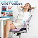 Seat Cushion for Office Chair and Car, L-Shaped Ergonomic Car Seat Cushions, Memory Foam Chair Cushion, Lumbar Support Pillow for Wheelchair, Car, Home, Office, Desk, Pink