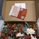 Ling's Moment Artificial Flowers Terracotta Bridesmaid Bouquet Set of 6, Fall Wedding Flowers Bouquets for Bridesmaids, 7 Inch Bridal Bouquets for Bridesmaids, Wedding Decor, Anniversary, etc (Or-burnt Orange)