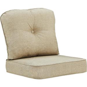 Oakland Living 28 x 26 Outdoor Patio Deep Seating Cushion Set in Tan with Ties, 21.5" L x 25 W x 7.87" H