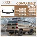 KUAFU 2 Inch Class 3 Trailer Hitch Compatible with 1996-2023 Chevrolet Express 1500 2500 3500 GMC Savana 1500 2500 3500 Towing Hitch Mount Receiver