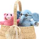 Rhymad Pair of Elephant & Piggie Plush Toys Soft Stuffed Animal Mo Willems Elephant and Pig Kids Toys Boy Girl Home Decor Adorable Ultra-Soft Classics Comfort 7 & 5 Sitting