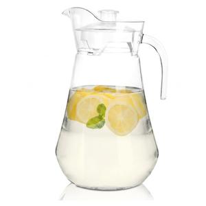 Plastic Pitcher, 68Oz Clear Iced Water Jug with Lid and Handle, Heat Resistant BPA-Free Tea Pitcher for Lemonade, Juice, Milk, Cold or Hot Beverage