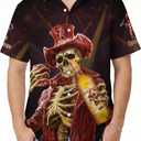Crown Fan Hawaiian Shirts for Men and Women, Tropical Summer Beach Shirt, Crown Lovers Button Shirt, Holiday Shirt, XL