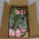 Artificial Realistic Roses Pale Red Flowers 24" Real Touch Silk Roses Bouquet Long Stems Rose for Flower Arrangement Fake Roses Decor for Home Party Wedding Table Centerpieces Roses Realistic - 5 Pcs