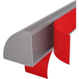 Flexible Quarter Round Molding, Mini Peel and Stick Rubber Trim Moulding (98Inch) (Gray)