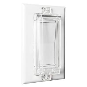 Light Switch Guard, ILIVABLE Child Proof Rocker Switch Plate Cover Prevents Kids or Accidental Turned On/Off Switch While Allowing Access (Clear, 2 Pack)