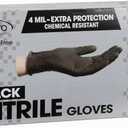 ForPro Disposable Nitrile Gloves, Chemical Resistant, Powder-Free, Latex-Free, Non-Sterile, Food Safe, 4 Mil, Large, 100 Count 
