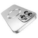 Misscase Magnetic Case for iPhone 16 Pro with Camera Lens Protector,Compatible with Magsafe,Full Protection Slim Smooth Anti-Scratch Soft TPU Bumper Phone Case for iPhone 16 Pro Silver