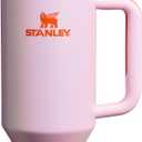 STANLEY Quencher H2.0 Tumbler with Handle and Straw 40 oz | Flowstate 3-Position Lid | Cup Holder Compatible for Travel | Insulated Stainless Steel Cup | BPA-Free | Rose Petal Shimmer