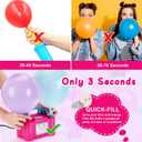 AGPTEK Electric Air Balloon Pump, 110V 600W Rose Red Portable Dual Nozzle Inflator/Blower for Party Decoration