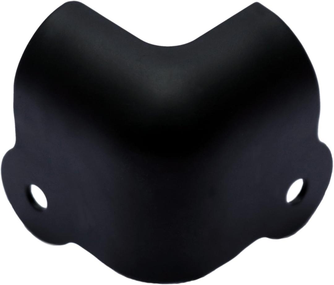 TCH Hardware 8 Pack Steel Corner Protector - 2 Leg Black Cabinet Amplifier Speaker