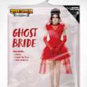 Spooktacular Creations Halloween Red Bride Costume Women, Red Gothic Wedding Dress Women for Halloween Party (Red, S)