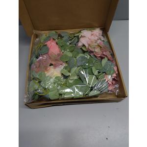 Waipfaru Flower Garland Decorations, 6.07Ft Pink Floral Rose Garland, Artificial Eucalyptus Greenery Vines with Flowers for Wedding Table Runner Centerpieces Backdrop Room Decor (Pink) (1 Pack)