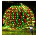 WBao Christmas Net Lights, 360LED 11.5ft x 6.9ft Christmas Lights with 8 Modes, Timer, End to End Connectable, Waterproof Design for Lawn, Bushes, Trees Outdoor Xmas Decorations, Red Green